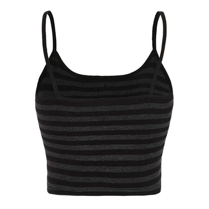 Black Striped Tank Top