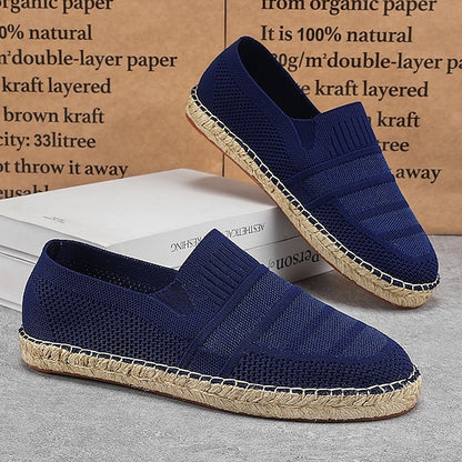 Design – Beige Woven Espadrilles with Men's Vacation