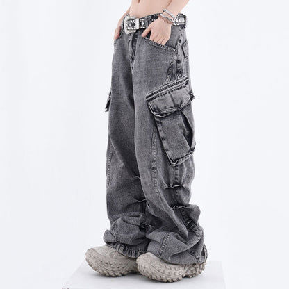 Wide Leg Cargo Jeans