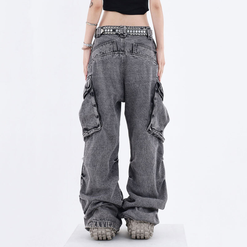 Wide Leg Cargo Jeans