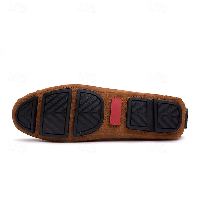 Detail Faux with Suede Tassel Men's and Brown Loafers