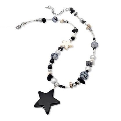 Y2K Star Beaded Necklace