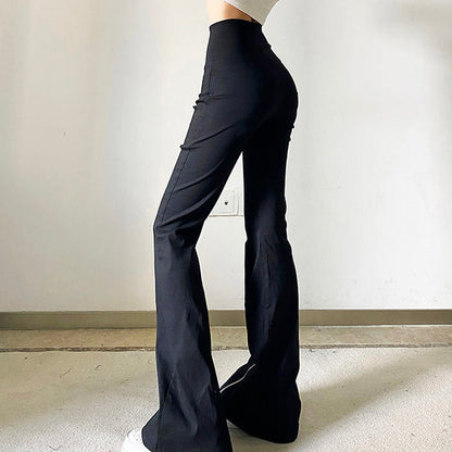 Trendy Zip Up Flared Pants