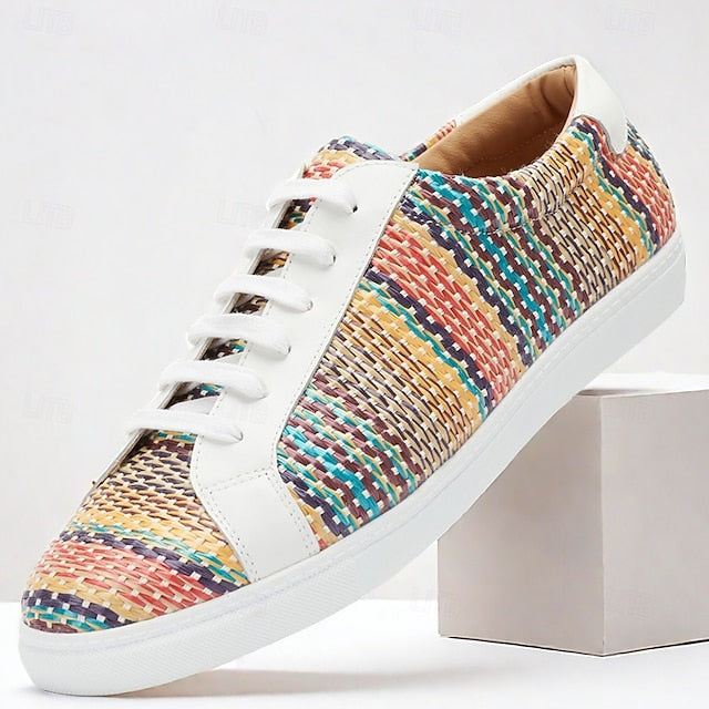 Nylon Trendy – Sneakers Woven Knit Multicolor Men's