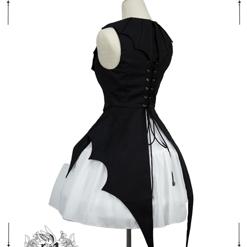 Black Witchy Vampire Bat Vest ON1037 MK Kawaii Store