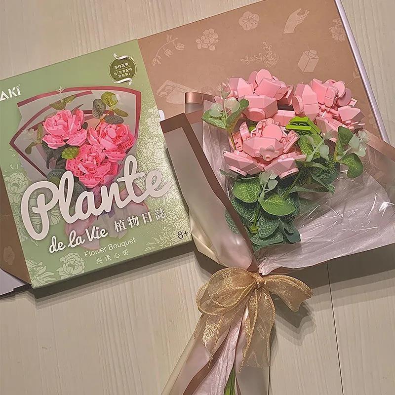 DIY Building Blocks Flower Girlfriends Gift - Pink Wonderland Case