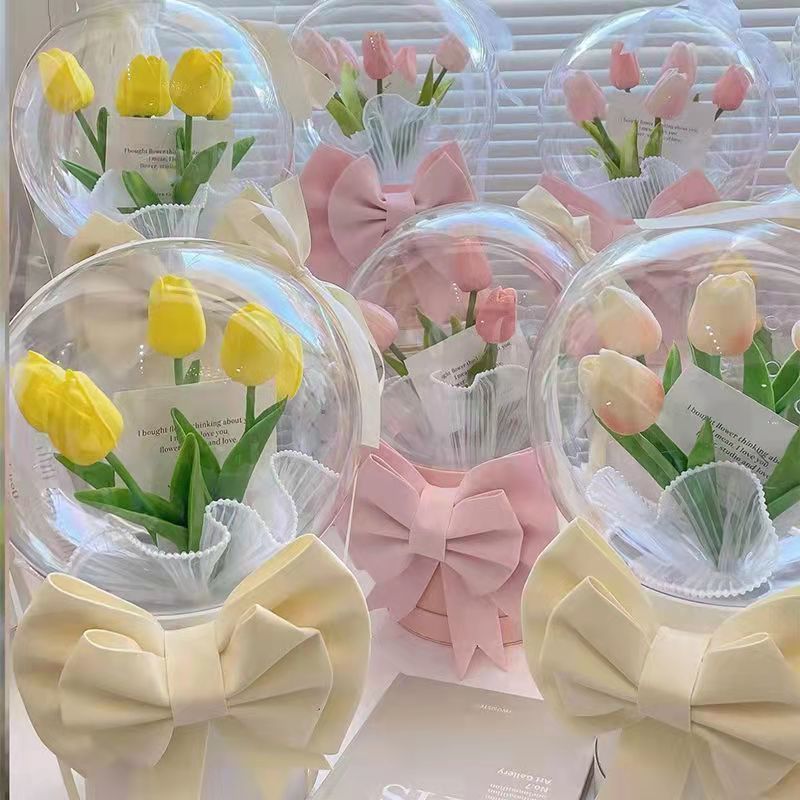 DIY Tulip Bubble LED Flower Bouquet MK18585 Wonderland Case