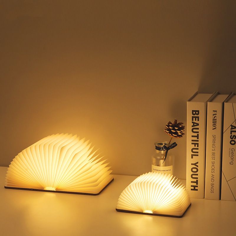 Creative LED Folding Book Lamp - Pink Pink