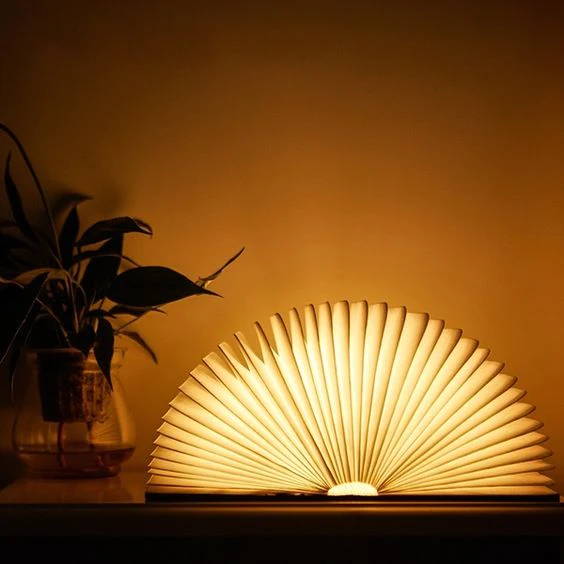 Creative LED Folding Book Lamp - Pink Pink