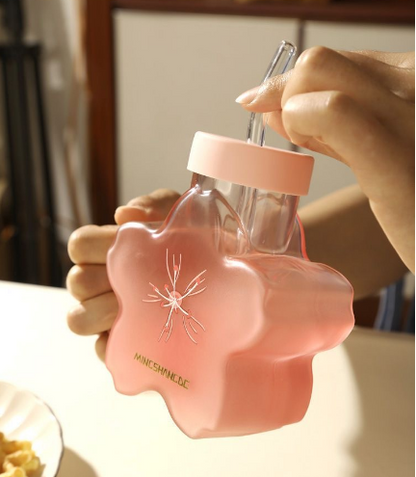 Cute Sakura Pink Cherry Blossom Water Bottle ON1092 MK Kawaii Store