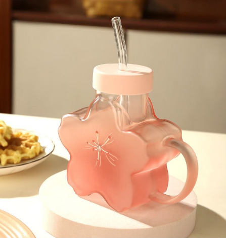 Cute Sakura Pink Cherry Blossom Water Bottle ON1092 MK Kawaii Store