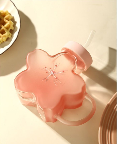 Cute Sakura Pink Cherry Blossom Water Bottle ON1092 MK Kawaii Store