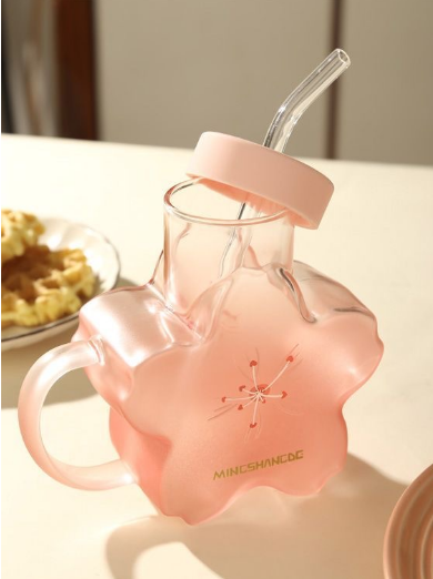 Cute Sakura Pink Cherry Blossom Water Bottle ON1092 MK Kawaii Store