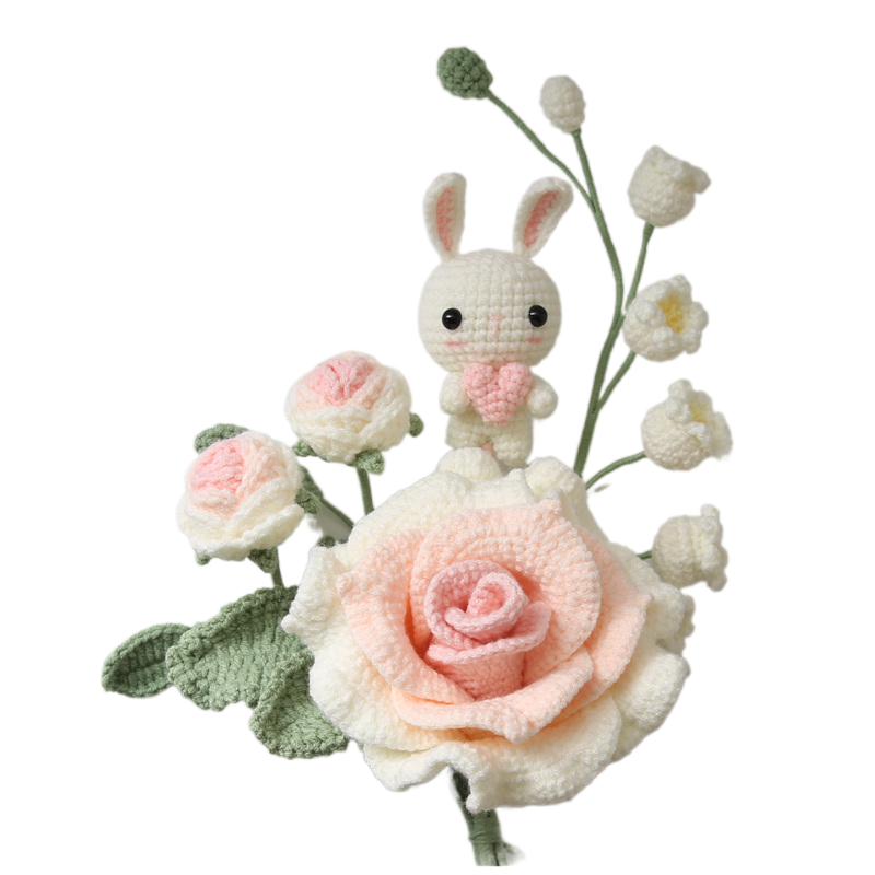 DIY Crochet Bunny Flowers Bouquet MK18960 Susan