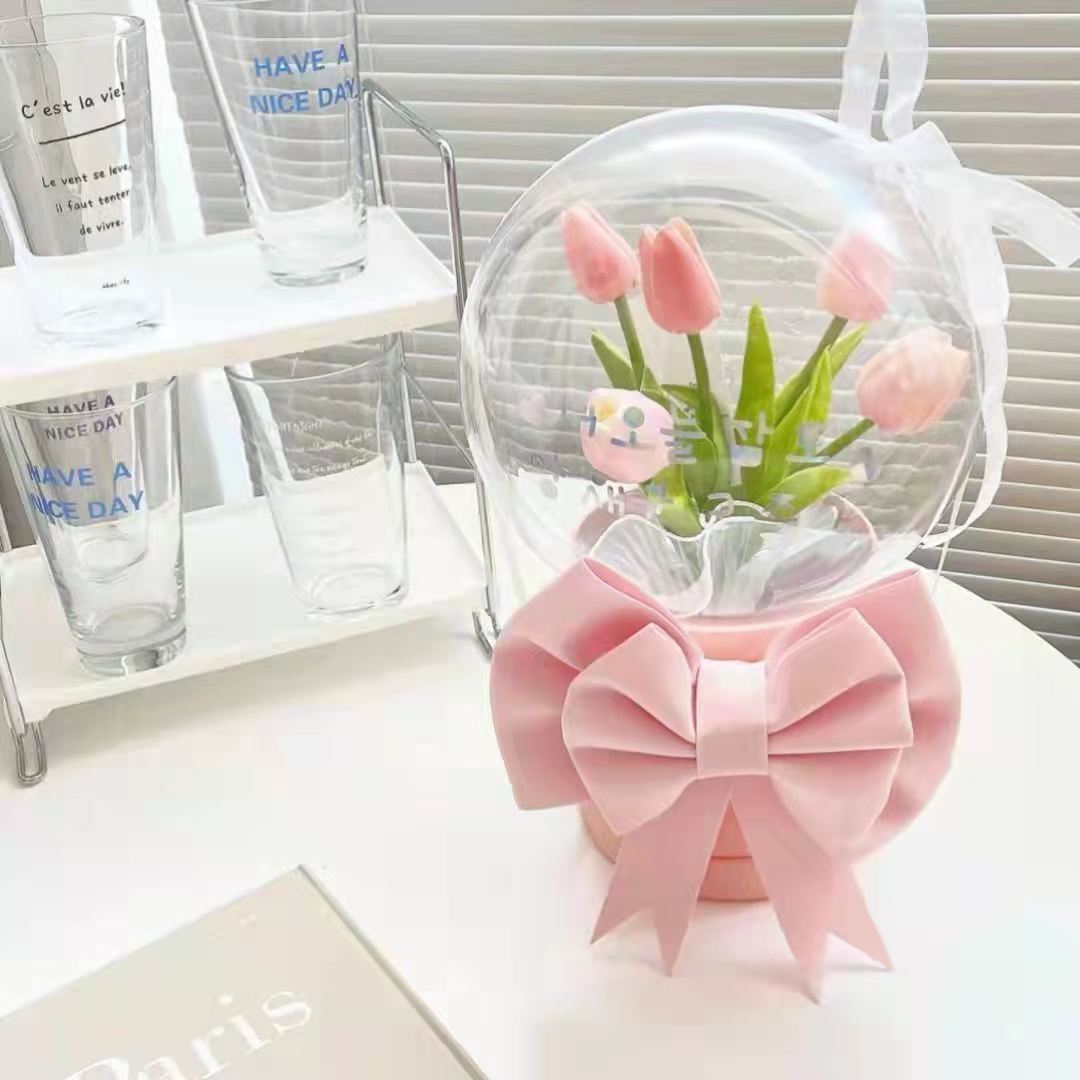 DIY Tulip Bubble LED Flower Bouquet MK18585 Wonderland Case