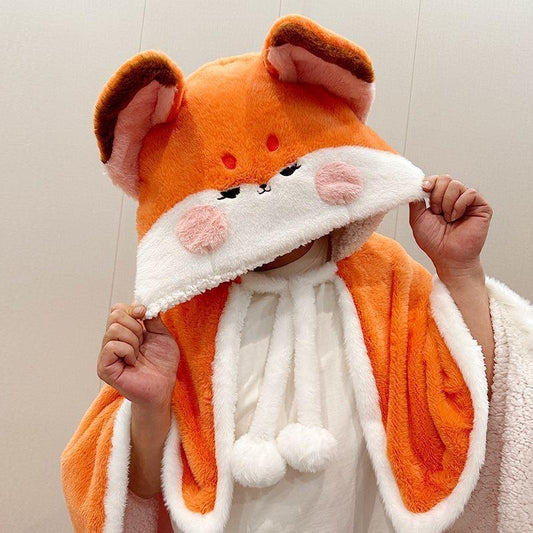 Kawaii Fox Fleece Winter Cape ME54 Wonderland Case