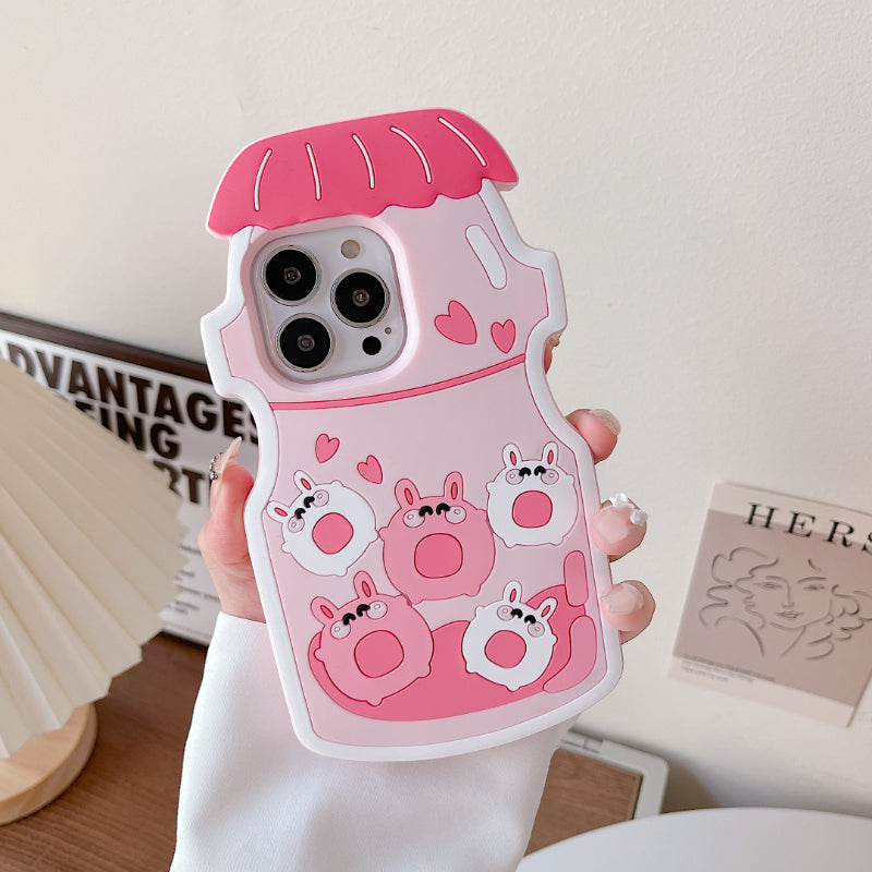 Cute Cartoon Drink Bottle Rabbit Phone Case MK Kawaii Store