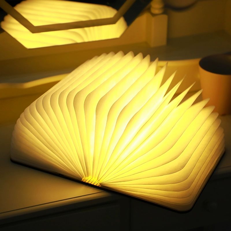 Creative LED Folding Book Lamp - Pink Pink