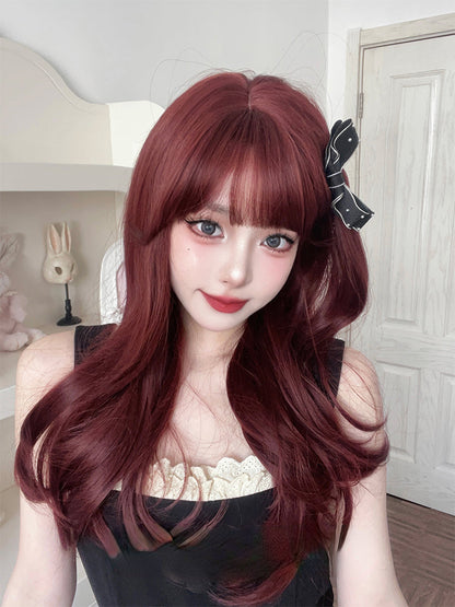 Casual Series Dark Cherry Red Wig ON959 MK19235 Wonderland Case