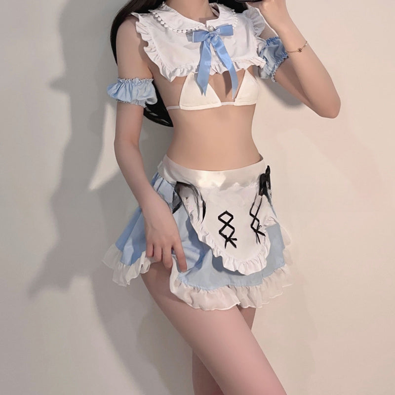 Alice in Wonderland Inspired Sexy Maid Blue Dress ON837 KawaiiMoriStore