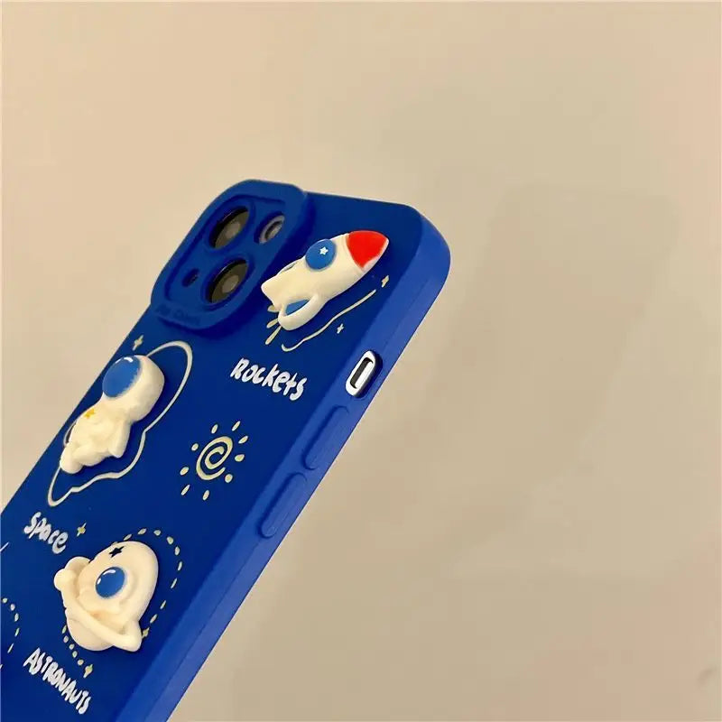 3D Astronaut Phone Case - iPhone 13 Pro Max / 13 Pro / 13 / 