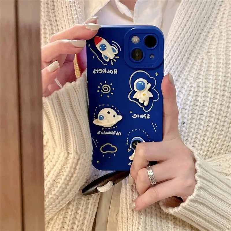 3D Astronaut Phone Case - iPhone 13 Pro Max / 13 Pro / 13 / 