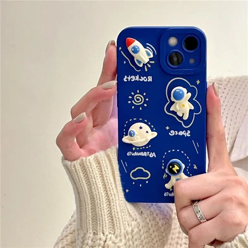 3D Astronaut Phone Case - iPhone 13 Pro Max / 13 Pro / 13 / 