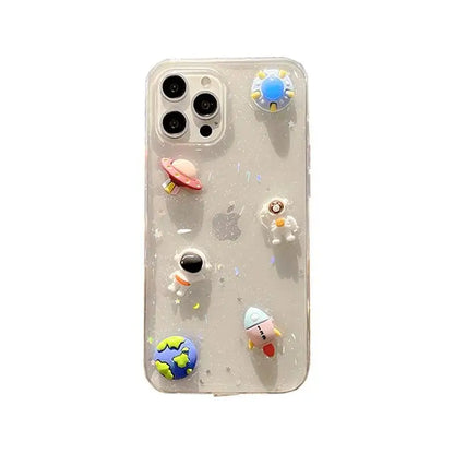 3D Astronaut Transparent Phone Case - iPhone 12 Pro Max / 12