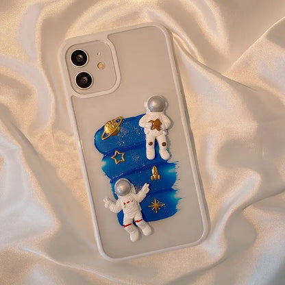 3D Astronaut Transparent Phone Case - iPhone 12 Pro Max / 12