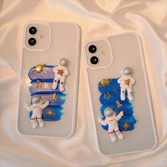 3D Astronaut Transparent Phone Case - iPhone 12 Pro Max / 12