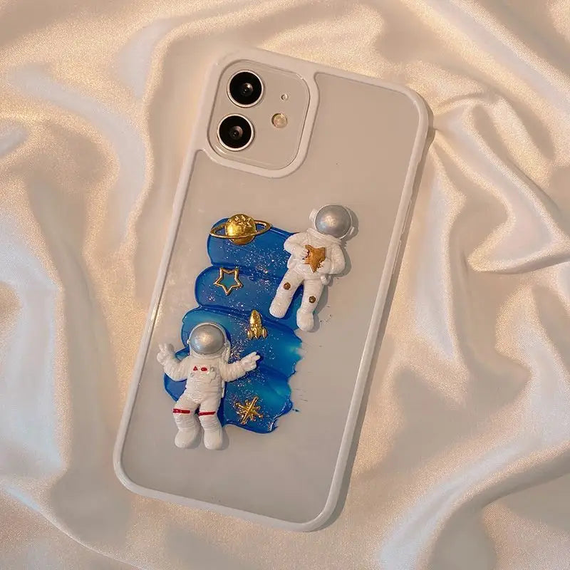 3D Astronaut Transparent Phone Case - iPhone 12 Pro Max / 12