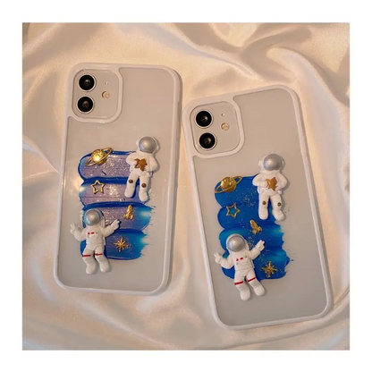 3D Astronaut Transparent Phone Case - iPhone 12 Pro Max / 12