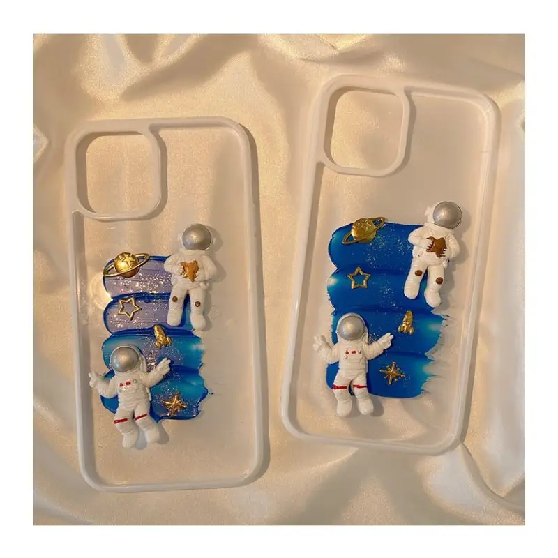 3D Astronaut Transparent Phone Case - iPhone 12 Pro Max / 12