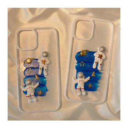 3D Astronaut Transparent Phone Case - iPhone 12 Pro Max / 12