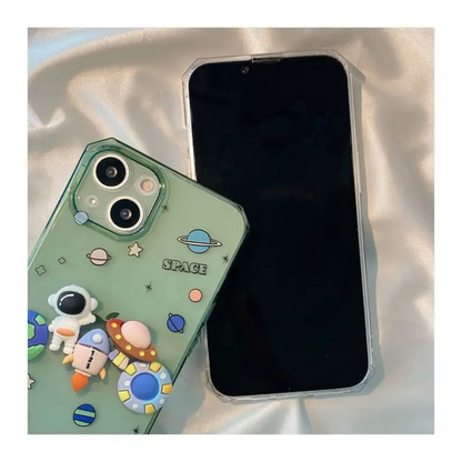 3D Astronaut Transparent Phone Case - iPhone 13 Pro Max / 13