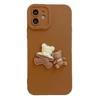 3D Bear Phone Case - iPhone 13 Pro Max / 13 Pro / 13 / 12 Pro Max / 12 Pro / 12 / 11 Pro Max / 11 Pro / 11 / XS Max / XR / XS / X / 8 Plus / 7 Plus / 8 / 7-5