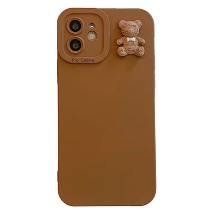 3D Bear Phone Case - iPhone 13 Pro Max / 13 Pro / 13 / 12 Pro Max / 12 Pro / 12 / 11 Pro Max / 11 Pro / 11 / XS Max / XR / XS / X / 8 Plus / 7 Plus / 8 / 7-4