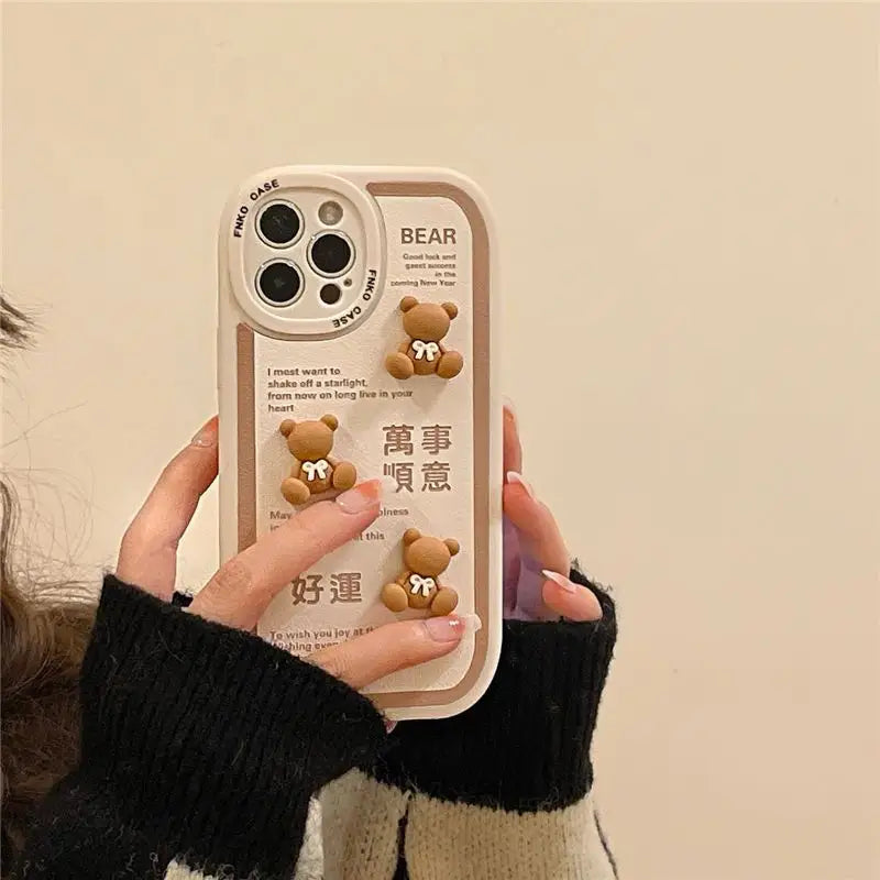 3D Bear Phone Case - iPhone 13 Pro Max / 13 Pro / 13 / 13 