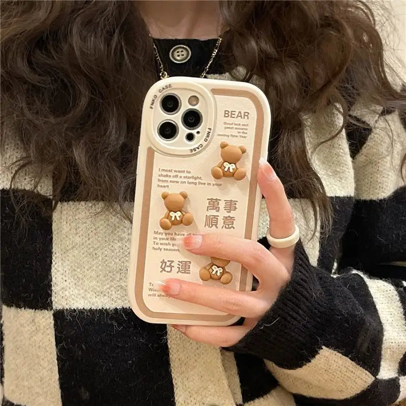 3D Bear Phone Case - iPhone 13 Pro Max / 13 Pro / 13 / 13 