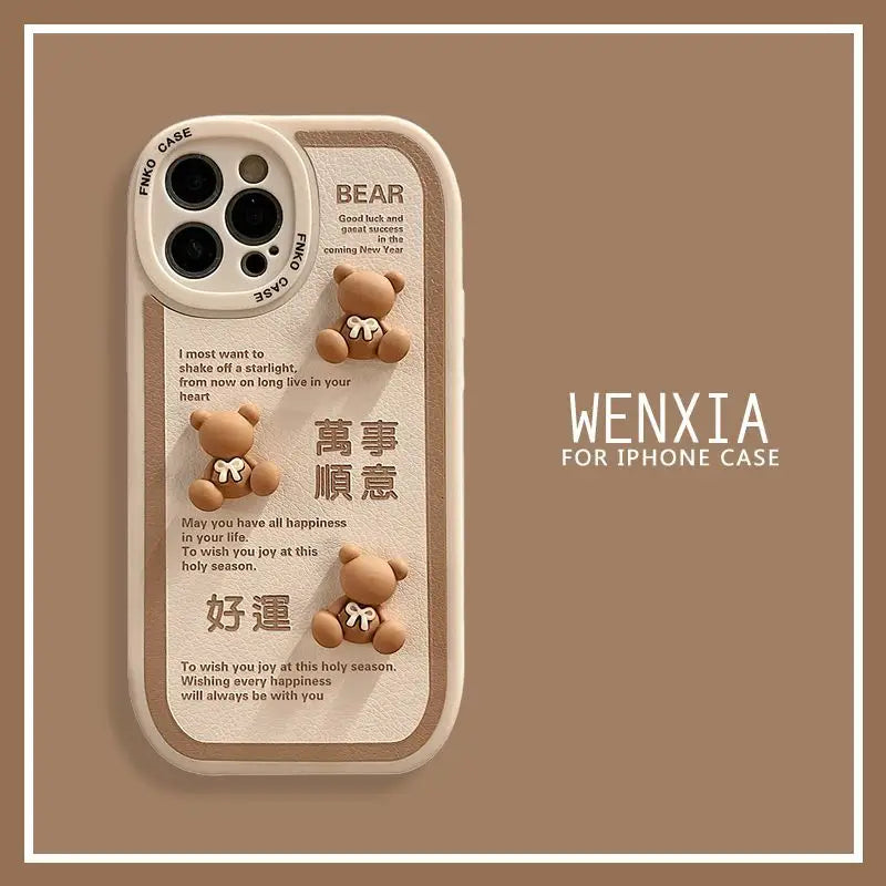 3D Bear Phone Case - iPhone 13 Pro Max / 13 Pro / 13 / 13 