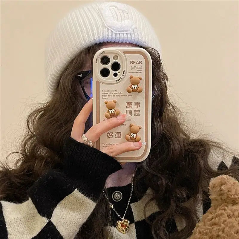 3D Bear Phone Case - iPhone 13 Pro Max / 13 Pro / 13 / 13 