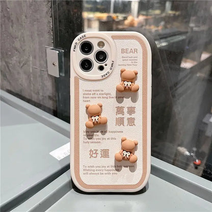 3D Bear Phone Case - iPhone 13 Pro Max / 13 Pro / 13 / 13 