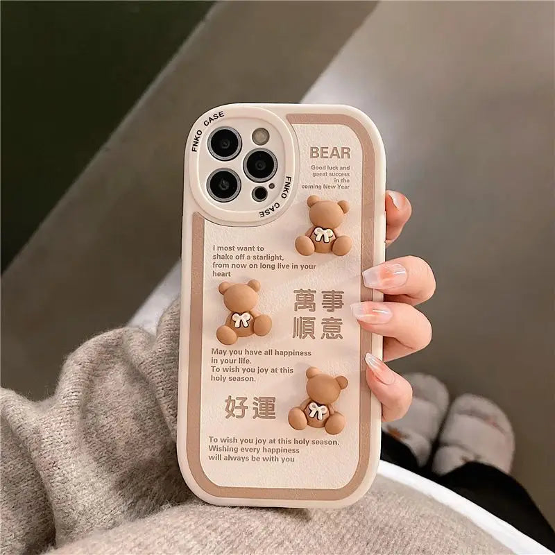 3D Bear Phone Case - iPhone 13 Pro Max / 13 Pro / 13 / 13 