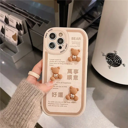 3D Bear Phone Case - iPhone 13 Pro Max / 13 Pro / 13 / 13 