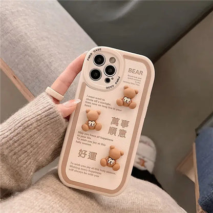 3D Bear Phone Case - iPhone 13 Pro Max / 13 Pro / 13 / 13 