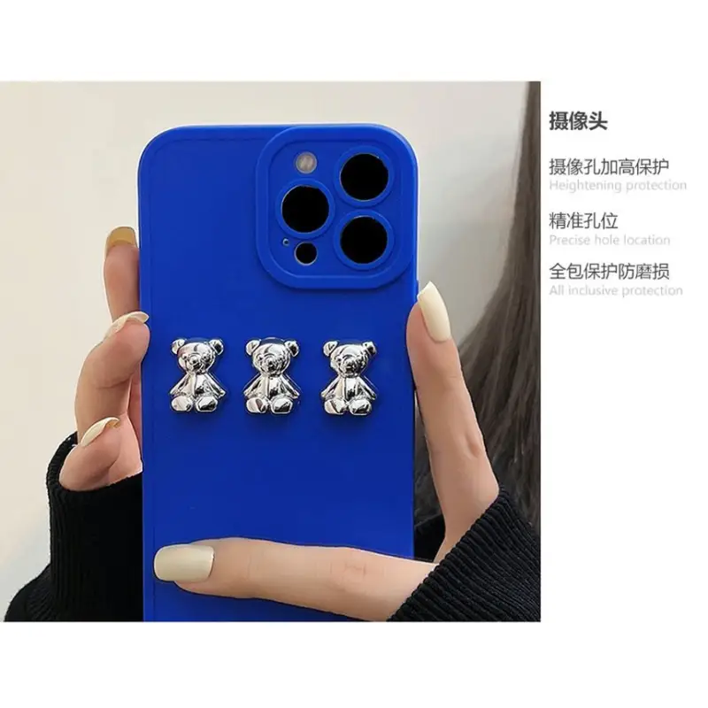 3D Bear Phone Case - Iphone 7 / 8 / Se, 7 Plus / 8 Plus, X / Xs, Xs Max, Xr, 11, 11 Pro, 11 Pro Max, 12 Mini, 12, 12 Pro, 12 Pro Max, 13mini, 13, 13pro, 13pro Max-3