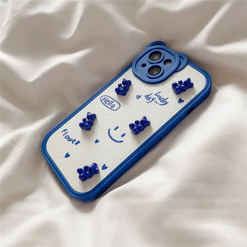 3D Bear Smiley Phone Case - iPhone 13 Pro Max / 13 Pro / 13 