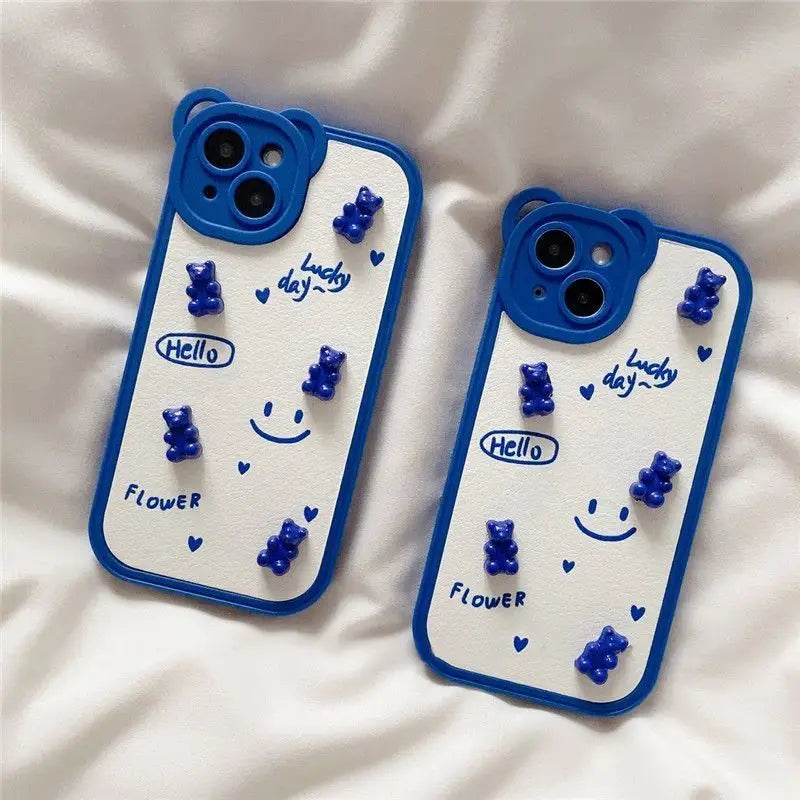 3D Bear Smiley Phone Case - iPhone 13 Pro Max / 13 Pro / 13 