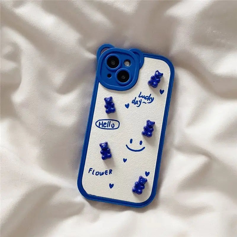3D Bear Smiley Phone Case - iPhone 13 Pro Max / 13 Pro / 13 