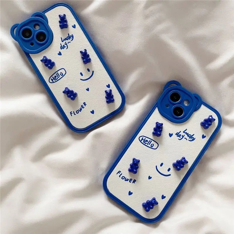 3D Bear Smiley Phone Case - iPhone 13 Pro Max / 13 Pro / 13 